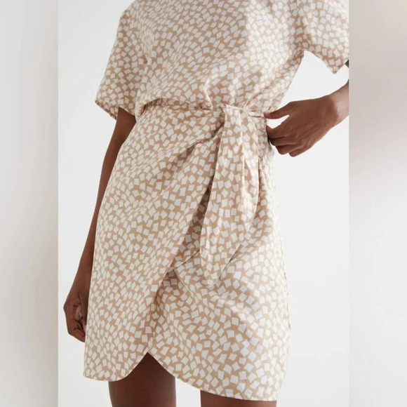 & OTHER STORIES Printed Knot Detail Mini Dress 2 NWT - Picture 3 of 9